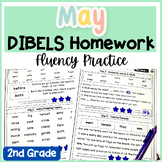 2nd Grade May Reading Fluency Homework DIBELS 8 | NWF, WRF