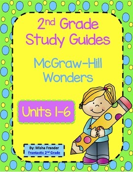 Preview of 2nd Grade McGraw-Hill Wonders (Editable) Weekly Study Guides Units 1-6