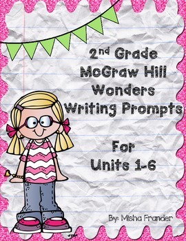 Preview of 2nd Grade McGraw-Hill Wonders Writing Prompts Units 1-6
