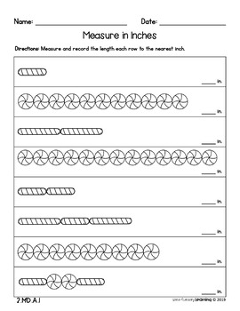 2nd Grade, Measure Lengths- No Prep Practice Worksheets by Language Counts
