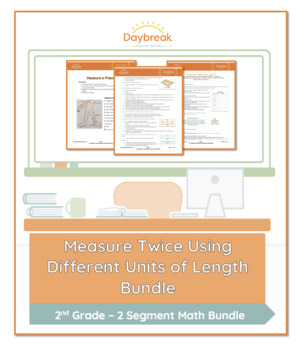 Preview of 2nd Grade Math | Measure Twice Different Units of Length Bundle with Game
