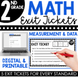 2nd Grade Measurement & Data Exit Tickets (Exit Slips) | P