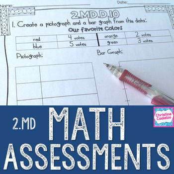 Preview of 2nd Grade Measurement & Data Math Assessments