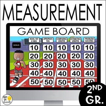 Preview of 2nd Grade Measurement Game Show - Test Prep and Review