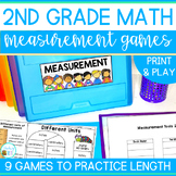 2nd Grade Measurement Games No Prep Review for Measuring Lengths