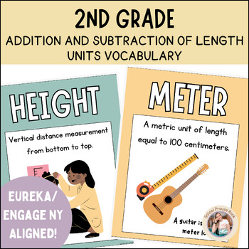 Preview of 2nd Grade Measurement Vocabulary | Eureka/EngageNY Aligned | Gentle Garden