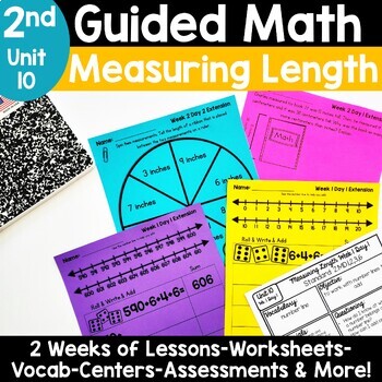 Preview of 2nd Grade Measurement Worksheets Activities Games - Guided Math