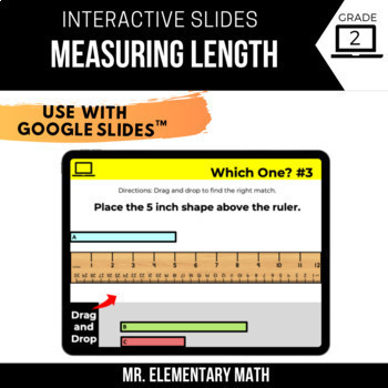 Preview of 2nd Grade Measuring Length - Print & Digital Math Centers