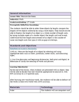 Preview of 2nd Grade Measuring Math Lesson