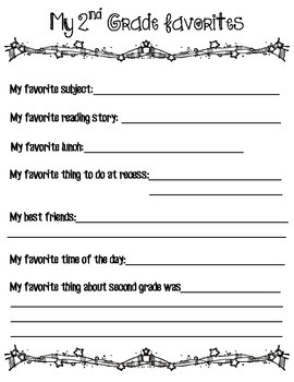 2nd Grade Memory Book - End of the Year by Ashley Pickich | TpT