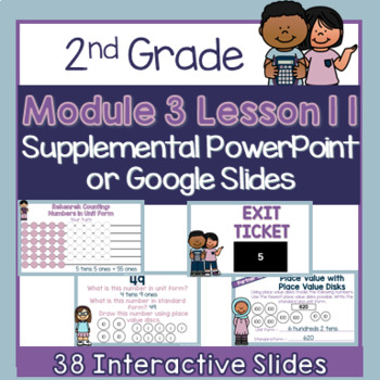 Preview of 2nd Grade Module 3 Lesson 11 Supplemental PowerPoint - Place Value with Disks