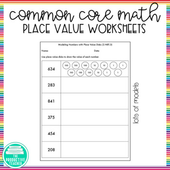 Place Value Worksheets by The Productive Teacher | TpT