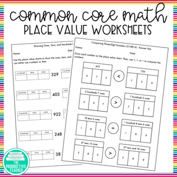 2nd grade place value worksheets by the productive teacher tpt