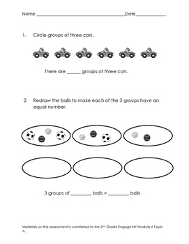 Preview of 2nd Grade Module 6 Topic A Assessment