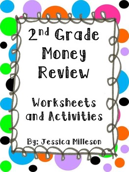Preview of 2nd Grade Money Review-Worksheets & Activities