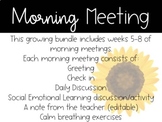 2nd Grade Morning Meetings (Weeks 5-8)
