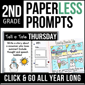 Preview of 2nd Grade Morning Work - 2nd Grade Daily Writing Prompts - Back to School