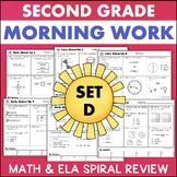 2nd Grade Morning Work Bell Ringers SET 4 Daily ELA & Math