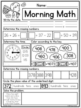 2nd grade morning work bundle by teach by alyssa christine tpt