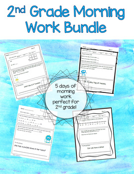 Preview of 2nd Grade Morning Work Bundle- 5 Days