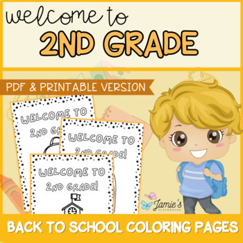 Preview of 2nd Grade Morning Work - Coloring Pages & Writing Prompts | No Prep Activity