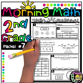 Preview of 2nd Grade Morning Work Math - Common Core - Spiral Math - #7 - CCSS