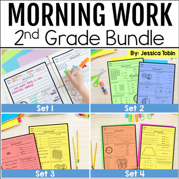 Preview of 2nd Grade Morning Work - Math, Grammar, ELA and Reading Review Worksheets