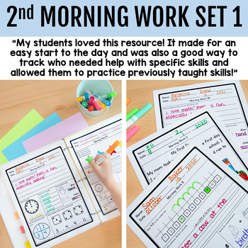 second grade morning work 1st quarter spiral review with