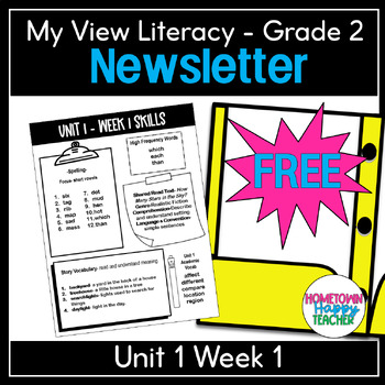 Preview of 2nd Grade My View Literacy - Unit 1 Week 1 Newsletter