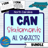 2nd Grade NC I Can Statements Bundle | Learning Targets fo