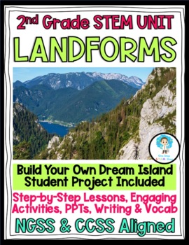 Preview of 2nd Grade Landforms & Bodies of Water Unit- Island Project! NGSS-(2-ESS2-2)