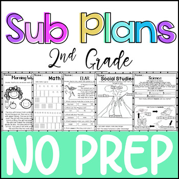 Preview of 2nd Grade - NO PREP - Emergency Sub Plans