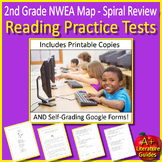 2nd Grade NWEA MAP Primary Reading Test Prep Print and SELF-GRADING GOOGLE FORMS