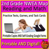 2nd Grade NWEA MAP Primary Reading & Math SELF-GRADING Test and Game Bundle!