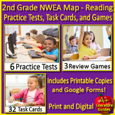 2nd Grade NWEA MAP Reading Bundle Practice Tests & Games P