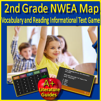 Preview of 2nd Grade NWEA Map Reading Informational Text and Vocabulary Game Test Prep