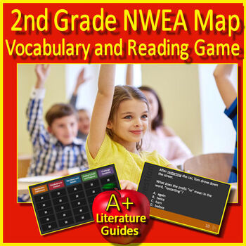 Preview of 2nd Grade NWEA Map Test Prep Reading Literature & Vocabulary Game RIT 171 -200