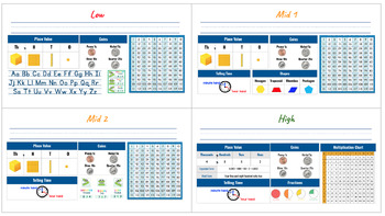 Preview of 2nd Grade Name Plates by Ability (L, M1, M2, H)