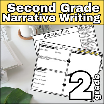 Preview of 2nd Grade Narrative Writing Handwriting Pages Stories & Booklets Checklists