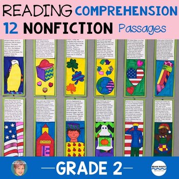 Preview of 2nd Grade Art-Integrated Nonfiction Reading Comprehension Passages & Questions