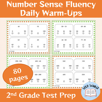 Preview of 2nd Grade Aimsweb Number Sense Fluency: DAILY Practice and Test Prep!