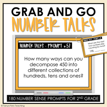 Preview of Number Talks 2nd Grade Number Sense Mental Math Yearlong Fluency Bundle