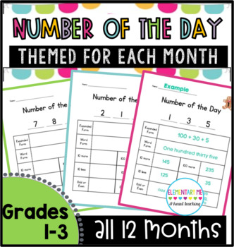 Preview of 2nd Grade Number of the Day Activity FULL YEAR {200 DAYS}