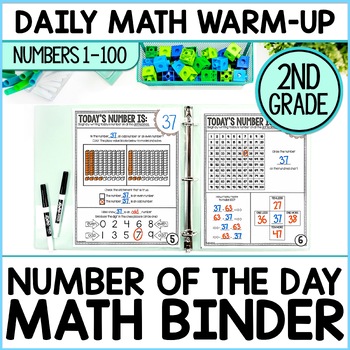 Preview of 2nd Grade Math Warm-Ups - Number of the Day Morning Work Binder 1