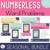 2nd Grade Numberless Word Problems Seasonal Bundle