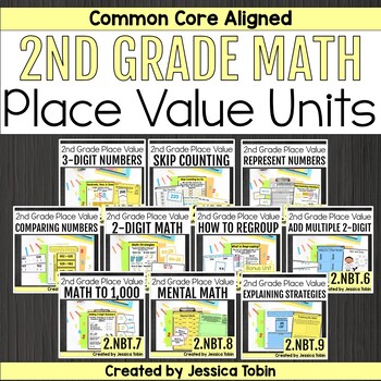 Preview of 2nd Grade Numbers and Operations in Base Ten Bundle- 2nd Grade Math NBT Units