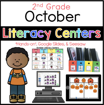 Preview of 2nd Grade October Literacy Centers