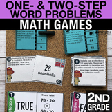 2nd Grade Math Centers One- and Two-Step Word Problems Tas
