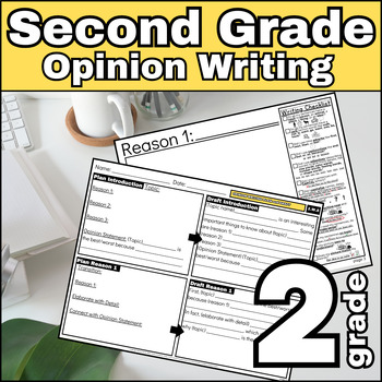 Preview of 2nd Grade Opinion Writing Handwriting Pages Stories & Booklets Checklists