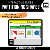 2nd Grade Partitioning Shapes - Print & Digital Math Centers